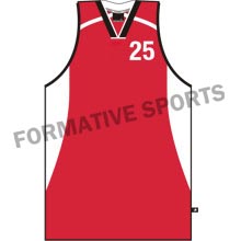 Customised Sublimated Cut N Sew Basketball Singlets Manufacturers USA, UK Australia
