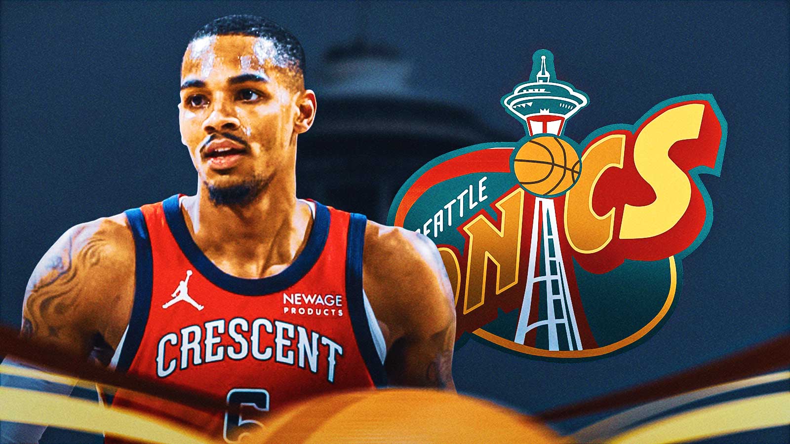 Dejounte Murray, Supersonics Logo, Space Needle